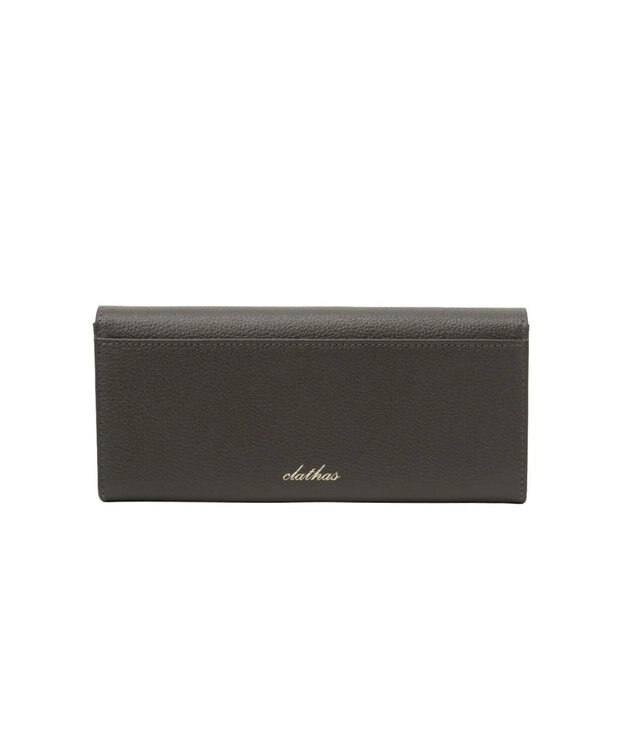 CLATHAS イヴェット かぶせ長財布 ダークグレー