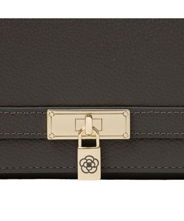 CLATHAS イヴェット かぶせ長財布 ダークグレー