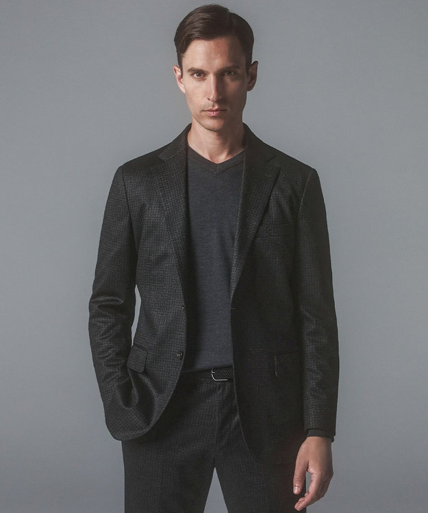 GOTAIRIKU セットアップ対応【2WAYストレッチ/シワになりにくい】T/W ジャージージャケット_千鳥柄