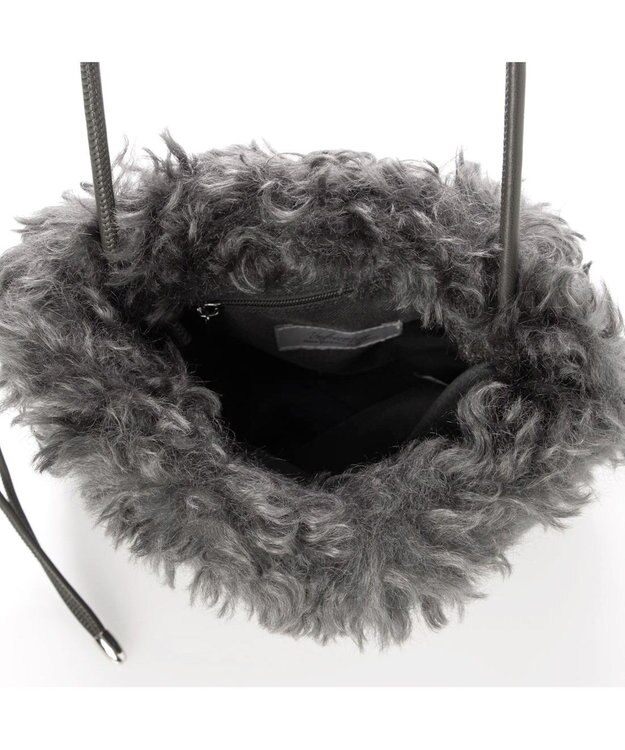 UNBILLION カシュカシュ cachecache / ベビーラム風巾着ミニバッグ アイボリー