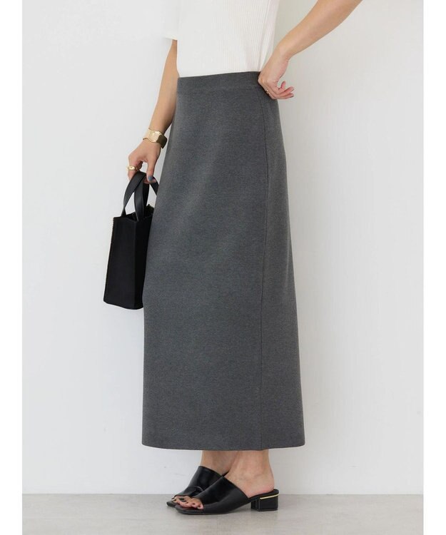 AMERICAN HOLIC ミラノリブニットタイトスカート Gray Mixture