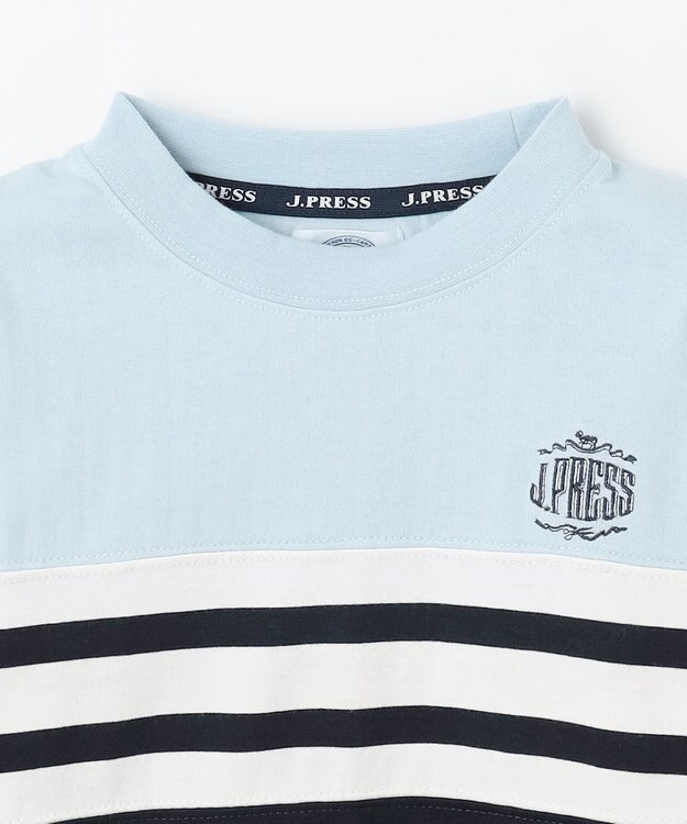 J.PRESS KIDS 【100-130cm】ボーダーミックス カットソー サックスブルー系