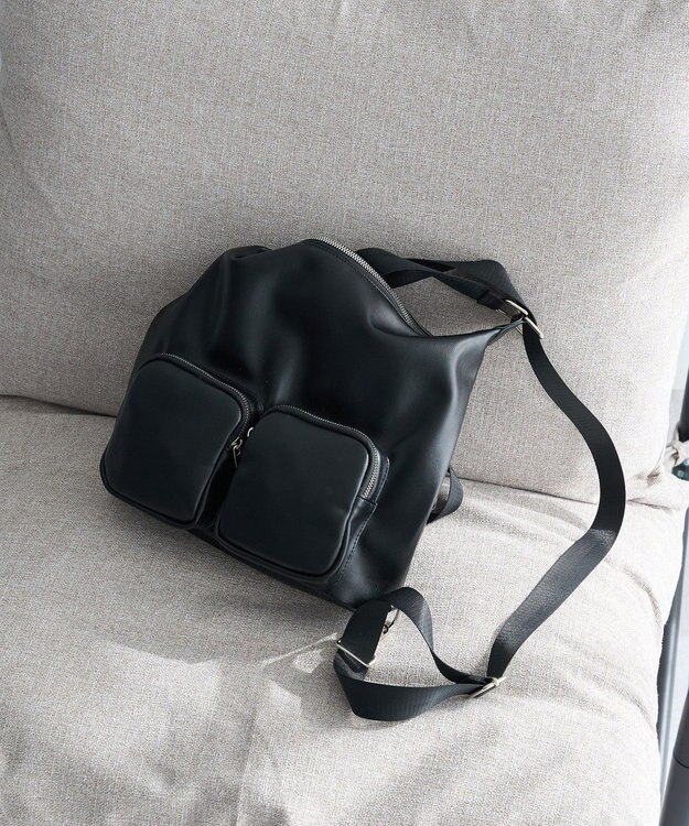 earth music&ecology Wポケット3WAYショルダーバッグ Black