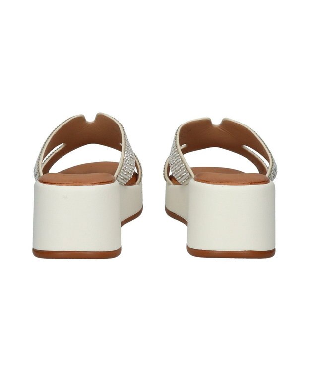 Bridget Birkin 【Bridget Birkin】サイドカットビジューウェッジミュールサンダル アイボリー