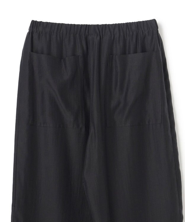 uncrave リヨセルシルクローン ギャザーパンツ ブラック