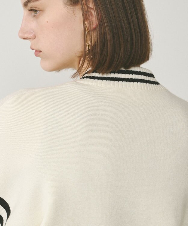 GRACE CONTINENTAL ニットスタジャン キナリ