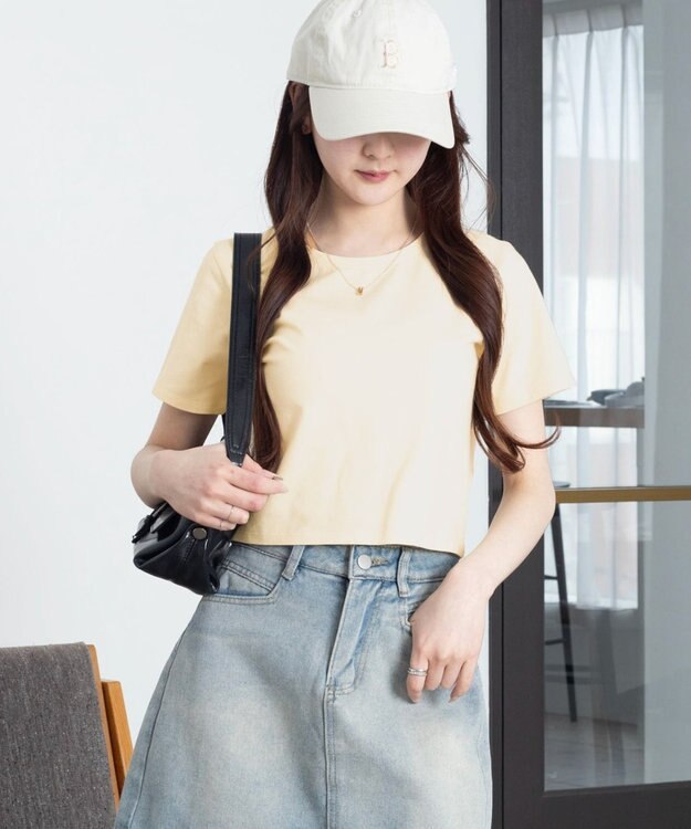 WEGO 【7色/SMLサイズ展開】コンパクトフィットT ライトイエロー