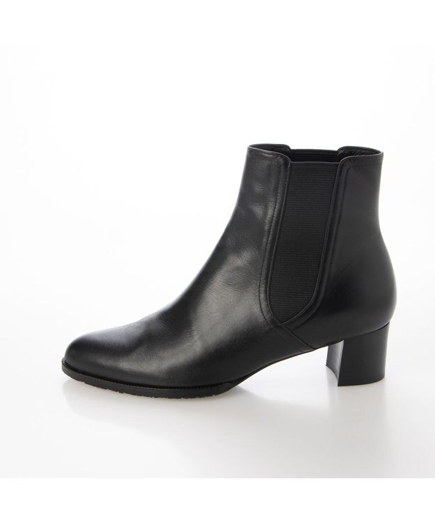 MODE ET JACOMO <MODE ET JACOMO>サイドゴアレザーショートブーツ ブラック