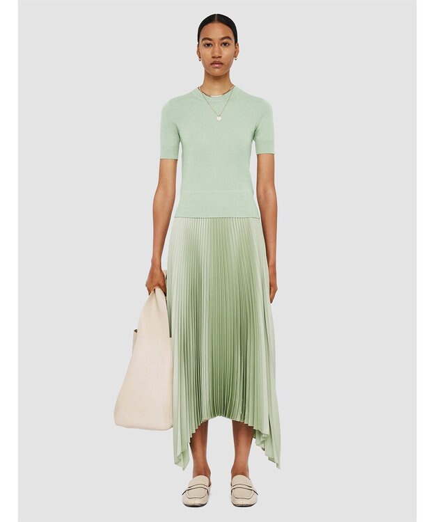 JOSEPH 【洗える】キャッシュエアー　ショートスリーブニット Matcha