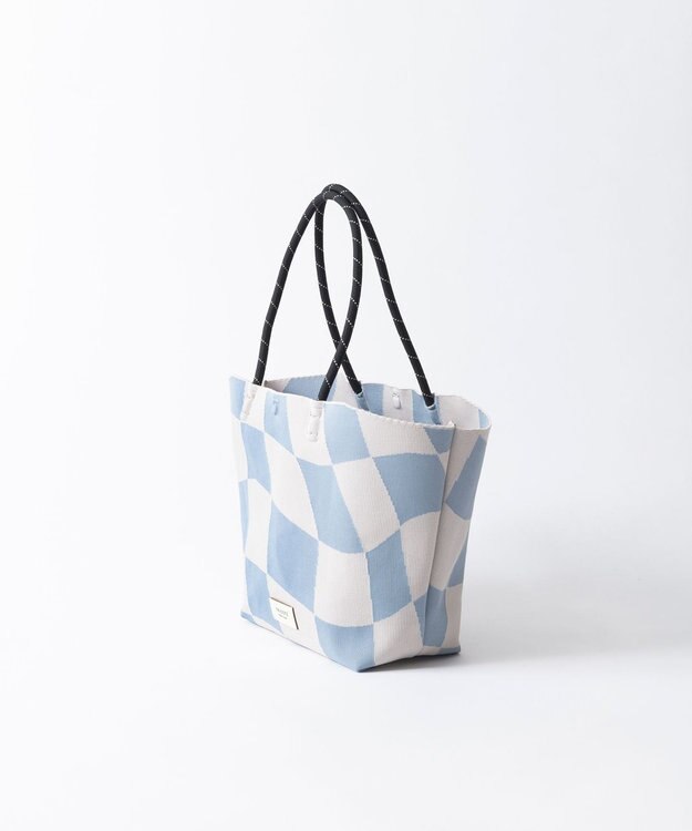 TRICOTE 【軽くて丈夫】FLOW ブロックチェック バッグ 31L.BLUE