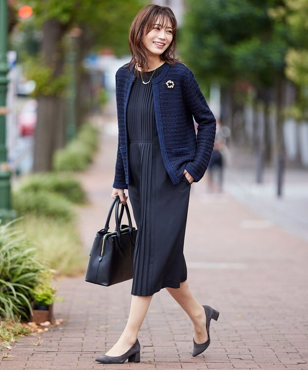 J.PRESS LADIES ショートパール ネックレス ゴールド系