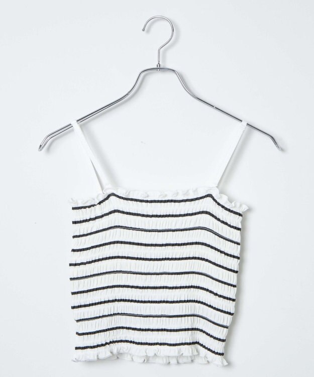 WEGO ２WAYシャーリングキャミ 柄1