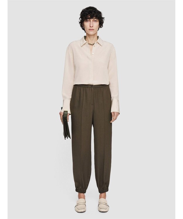 JOSEPH ビスコースツイル　イージートラウザーズ Hass Avocado