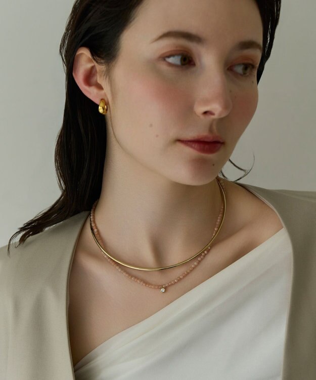 Phoebe 〈金属アレルギー対応〉ぷっくりモードクリップイヤリング　ゴールド　ステンレス ゴールド