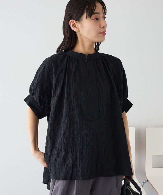 CRAFT STANDARD BOUTIQUE ナチュラルワッシャーブラウス【WEB限定カラー有り】 Black