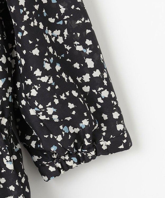 J.PRESS LADIES L 【洗える】スパンローンフラワープリント ワンピース ネイビーベース系