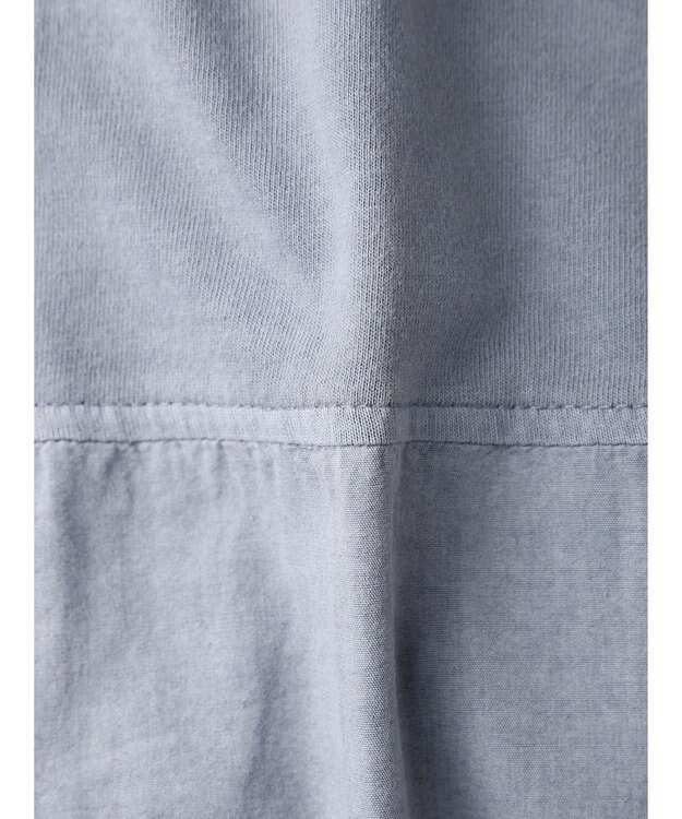 Green Parks ピグメントドッキングスリットデザインチュニック Sax