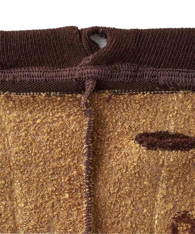 MIKI HOUSE HOT BISCUITS 【70-100cm】 シュクリーム素材 顔ドン あったかベビースパッツ ベージュ