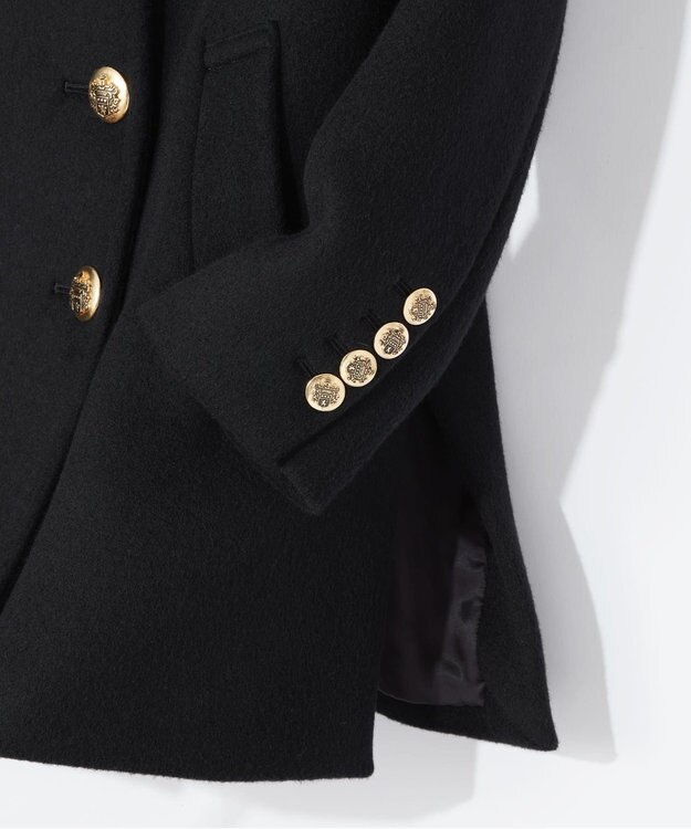 GRACE CONTINENTAL サイドスリットPコート ブラック