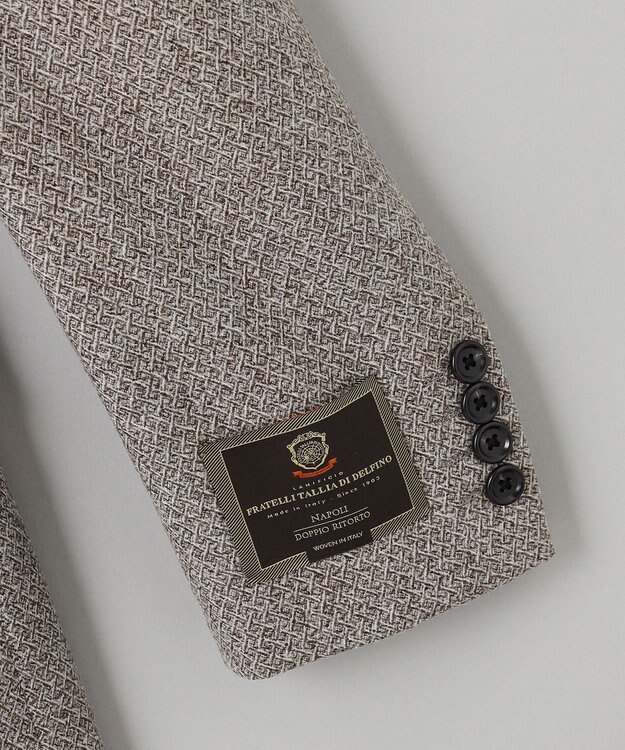 GOTAIRIKU 【DELFINO】ナポリジオメトリックツイード ジャケット_ブラウン ベージュ系8