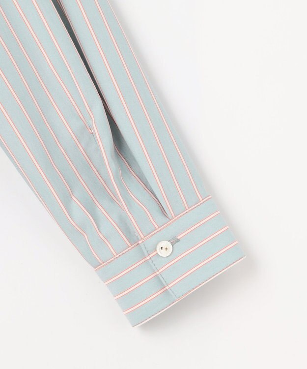 J.PRESS LADIES ストライプジャージー フリル カットソー ミントベース系