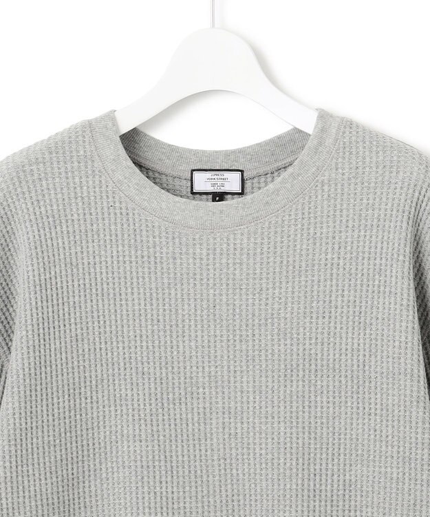 J.PRESS YORK STREET 【WOMEN】サーマルラウンドヘム ロングスリーブTシャツ ライトグレー系