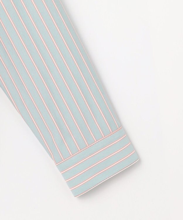 J.PRESS LADIES ストライプジャージー フリル カットソー ミントベース系