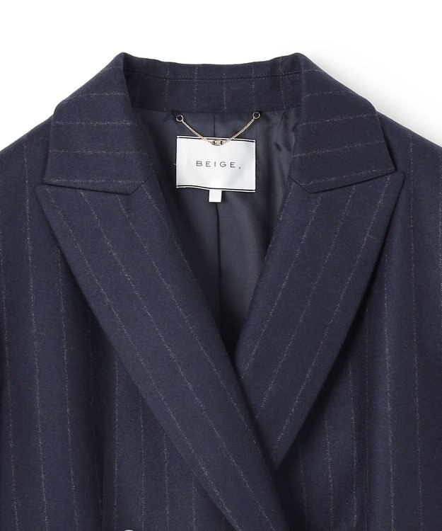 BEIGE， MARCEAU / パールジャケット Navy × White Line