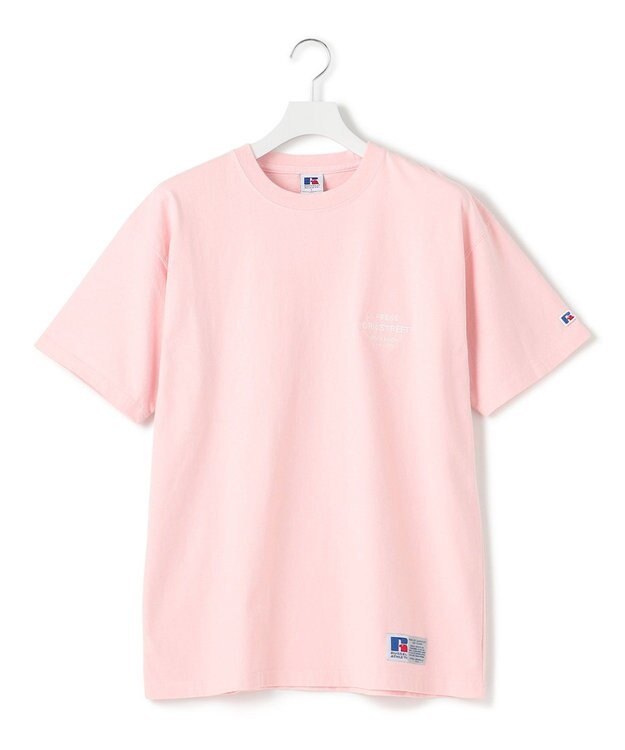 J.PRESS YORK STREET 【UNISEX】RUSSELL×YORK STREET ロゴTシャツ ピンク系