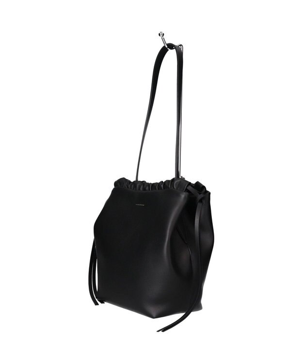 INTER-CHAUSSURES 【LORISTELLA】ソフトレザー巾着バッグ ブラック