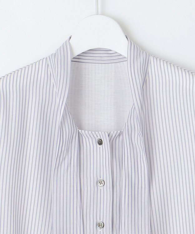 J.PRESS LADIES S カチオンストライプ ボウタイ カットソー ネイビー系1