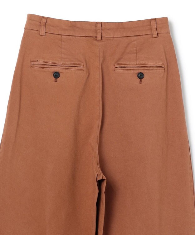 BEIGE， 【洗える・Oggi 11月号掲載】HAMLIN / コットンストレッチ2タックワイドパンツ Brown