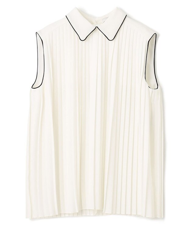 BEIGE， 【WEB限定】PERLE / プリーツブラウス White
