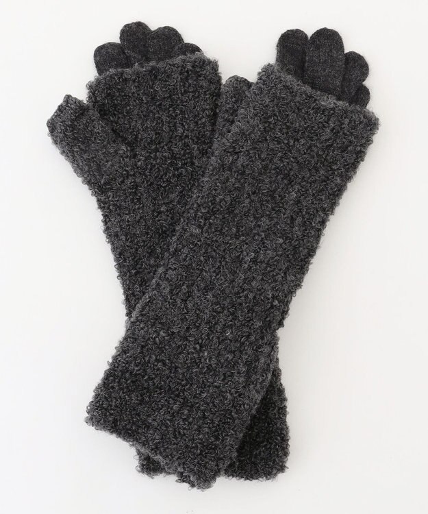 ICB 【アームウォーマー付き 】3WAY ニットグローブ チャコール