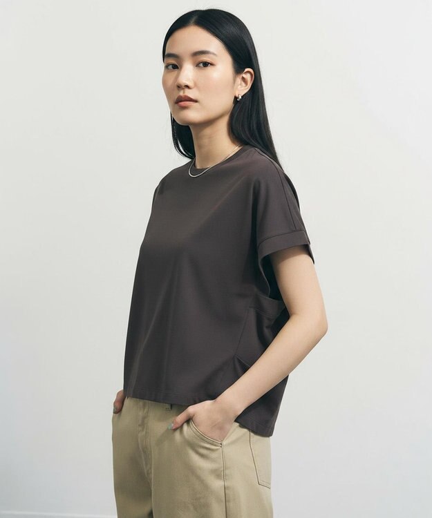UNFILO 【一部店舗限定カラー】BEAUTY FORM-T コクーンTシャツ チャコール