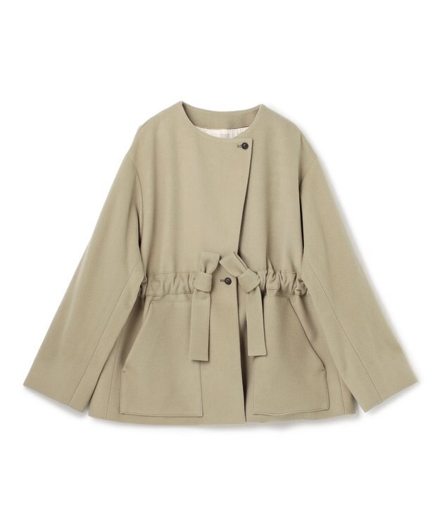 BEIGE， LABBOCK / ウール混2WAYショートコート  L.Khaki