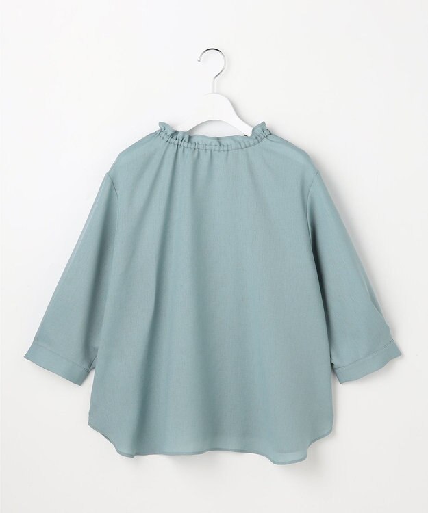 ANY SIS L 【2WAY】スムージーポリエステル フリルネック ブラウス ミント