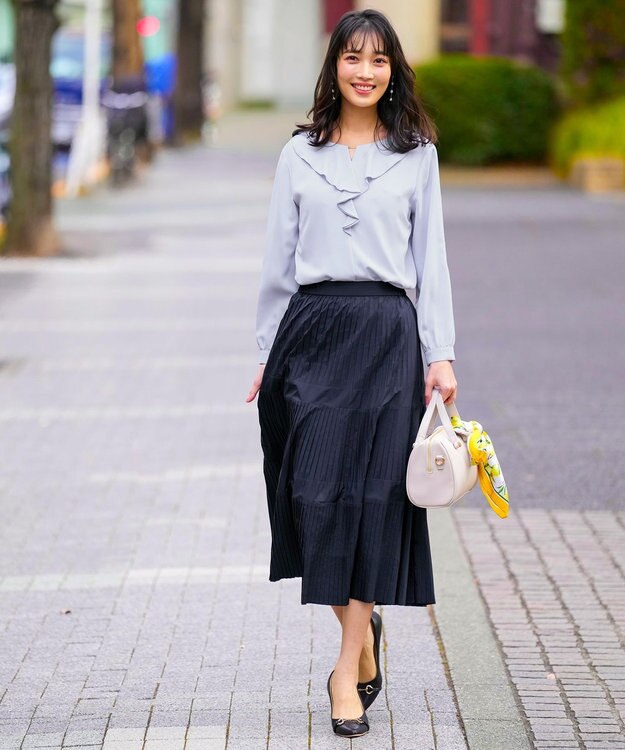 ANY SIS フリル ブラウス ライトブルー