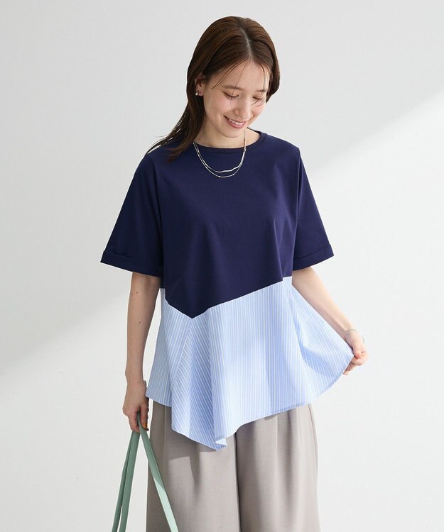 Green Parks 華やぎカットソー（アシメヘム） Off White