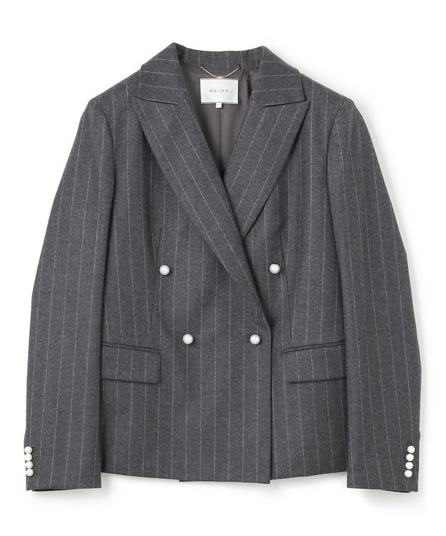 BEIGE， MARCEAU / パールジャケット C.Gray × White Line