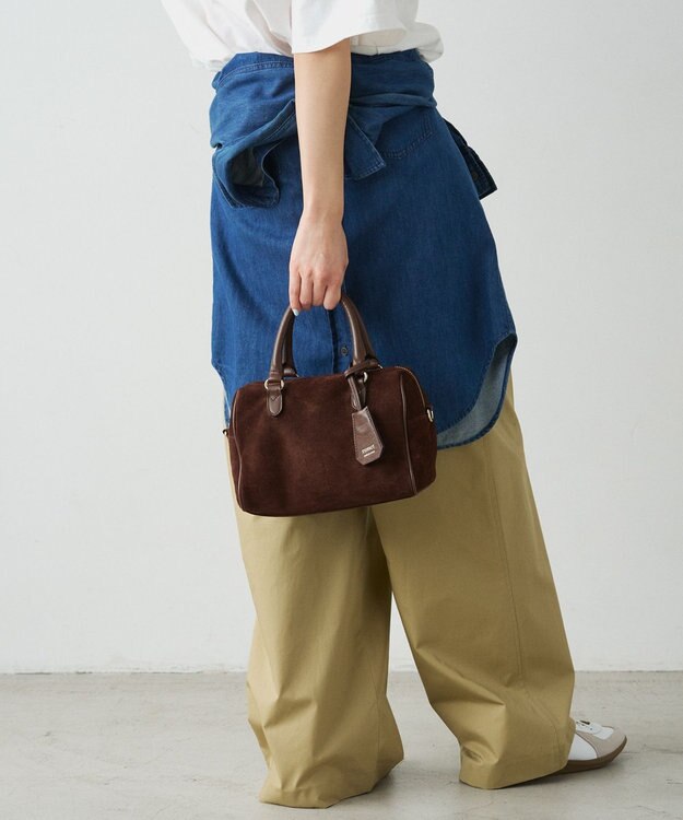 russet  スエード2WAYミニボストンバッグ(CE-1570-WEB) D.Brown
