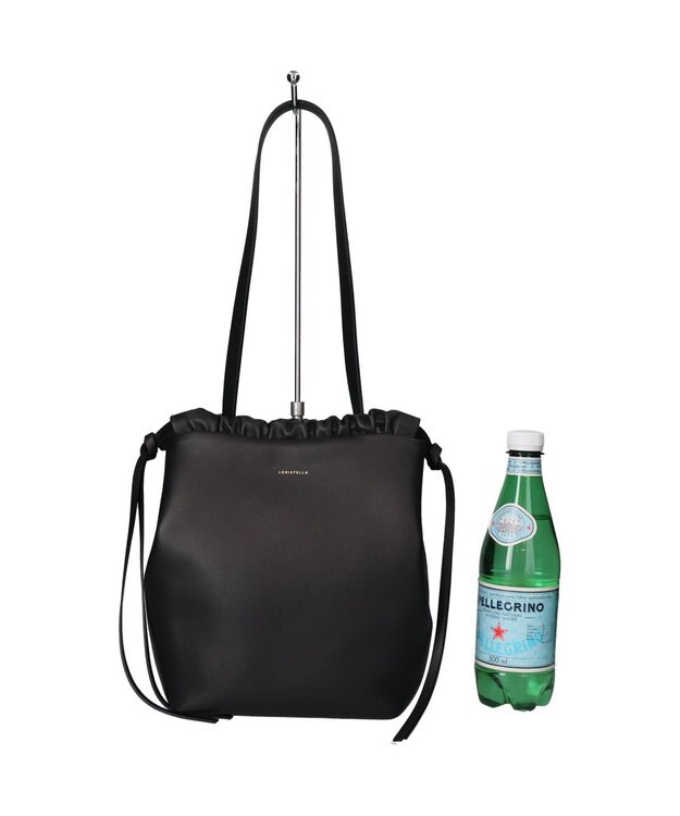 INTER-CHAUSSURES 【LORISTELLA】ソフトレザー巾着バッグ ブラック