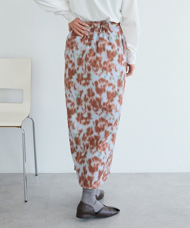 CRAFT STANDARD BOUTIQUE フラワープリントスリットロングスカート Purple