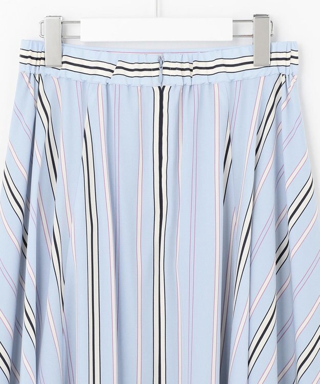 自由区 L 【WEB限定】ランダムストライプ セットアップワンピース サックスブルー系1