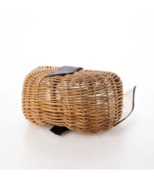 UNBILLION perche アラログ×姫路レザーフラップ付きカゴバッグ ブラック