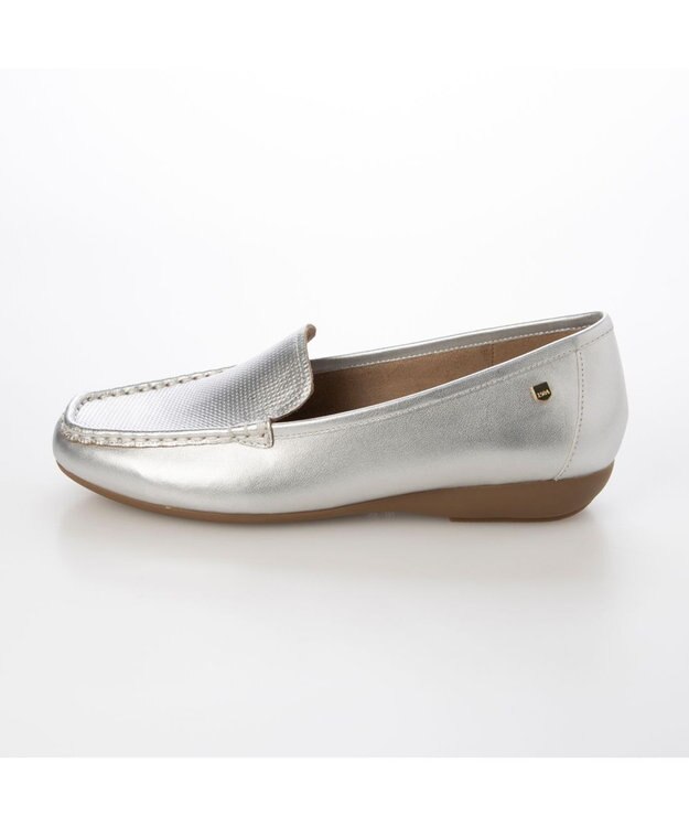 ing <ing>リラックスモカシンシューズ シルバー