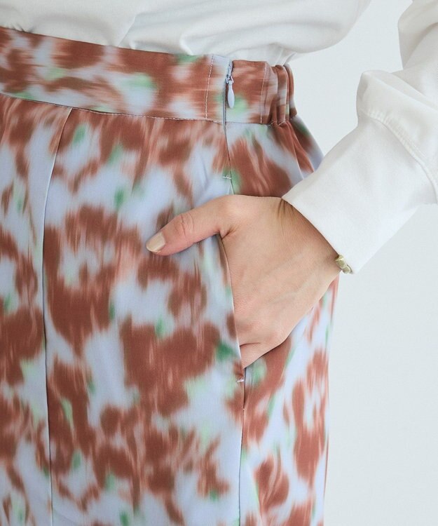 CRAFT STANDARD BOUTIQUE フラワープリントスリットロングスカート Purple