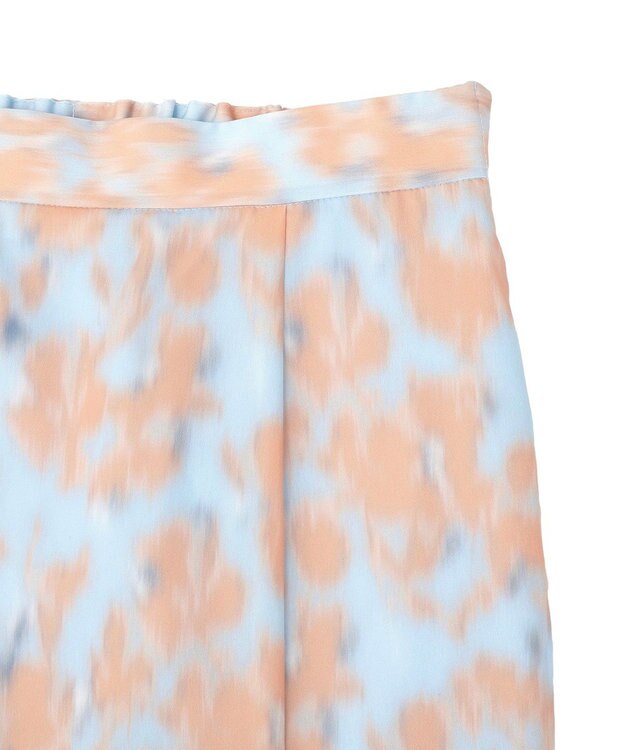 CRAFT STANDARD BOUTIQUE フラワープリントスリットロングスカート Blue