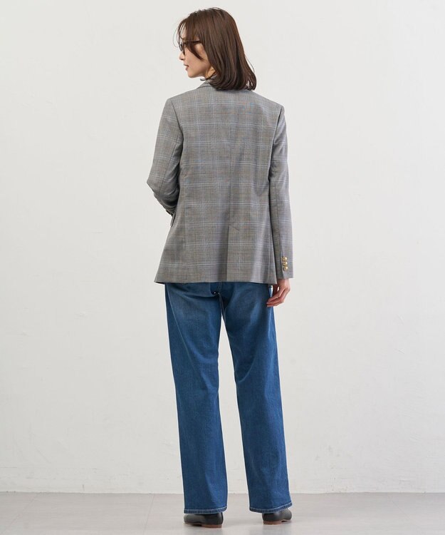 J.PRESS LADIES L ANASTASIAトロ ダブル ジャケット グレーチェック系