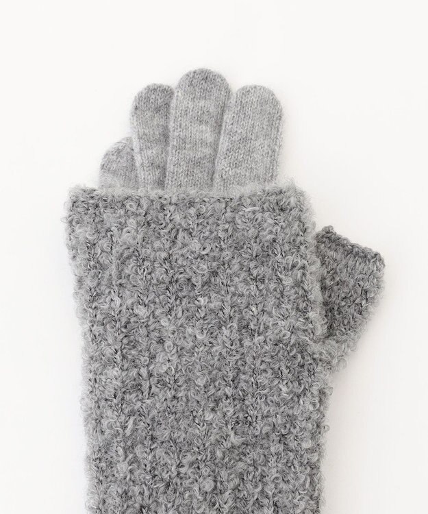 ICB 【アームウォーマー付き 】3WAY ニットグローブ ライトグレー